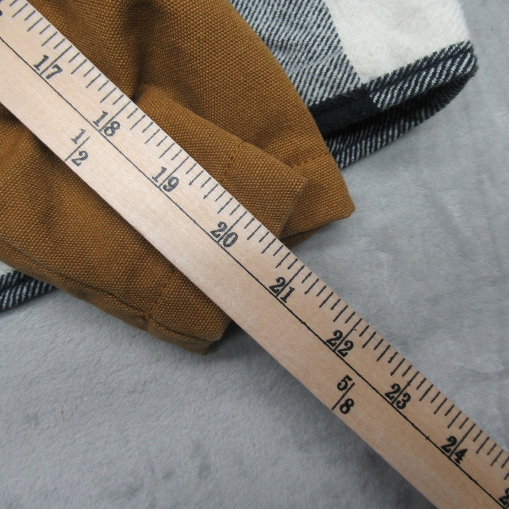 KAVU Jacket Women Medium Brown Plaid Insulated Quilt Lined Canvas Highland‎ Rain - Picture 11 of 12